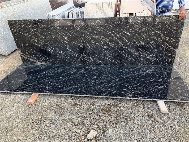 Black Marquina Granite Slabs & Tiles