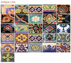 Antigua Collection Glazed and Hand Painted Tiles