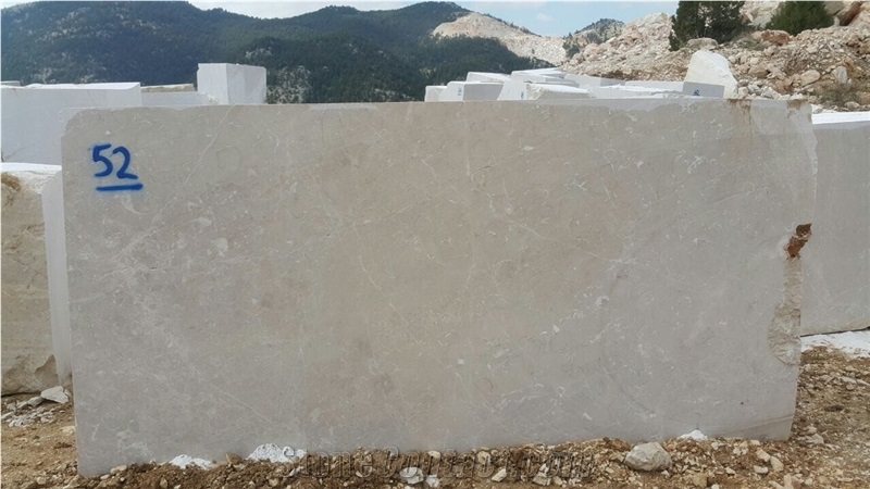 Bianco Marfil Marble Block, Turkey Beige Marble