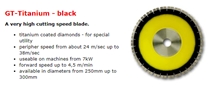 Gt-Titanium- Black a Very High Cutting Speed Blade