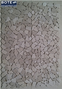 Beige Marble Mosaics Floor/Wall/Backsplash Tumbled
