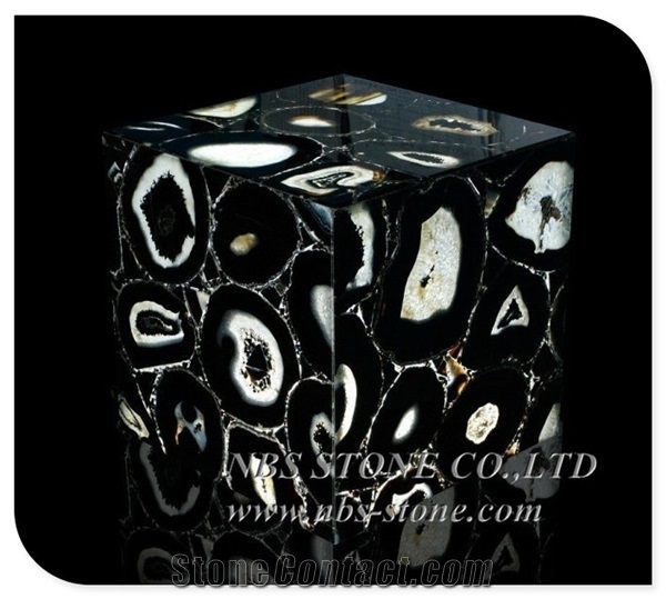 Backlit Black Agate Translucent Luxury Gemstone