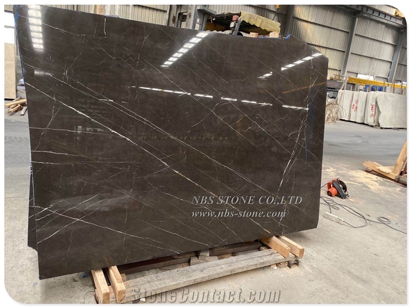 Pietra Gray Polished Marble Slab Grey Marble
