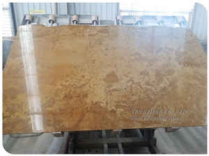 Yellow Marble Golden Natural Marble Slab Flooring