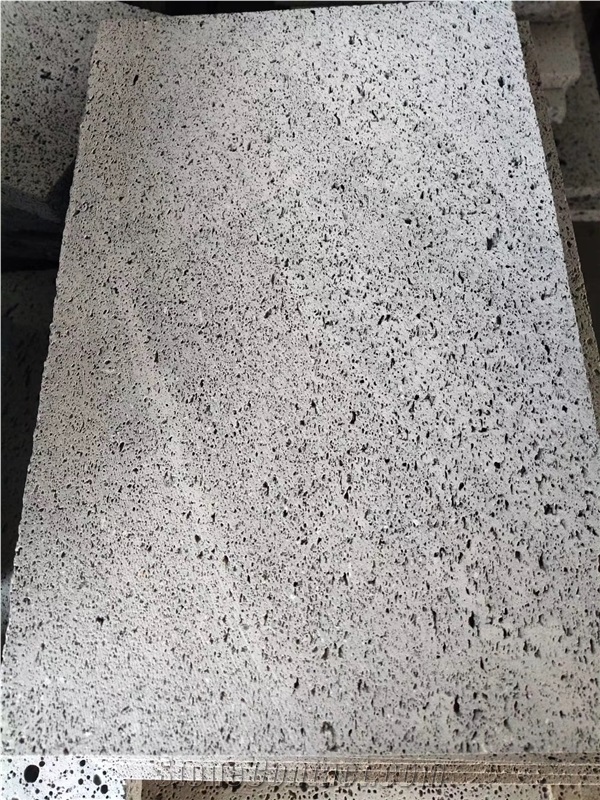 Black Basalt with Holes for Exterior Decoration