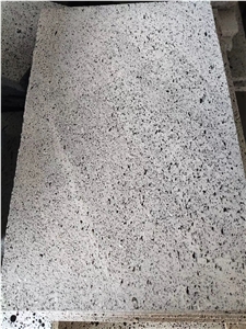 Black Basalt with Holes for Exterior Decoration