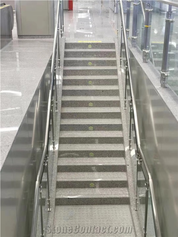 China Blue Pearl Granite Stairs for Metro Station
