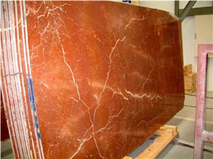 Rojo Alicante Marble Slab Polished Wall Tile, Rosso Red Spain Marble