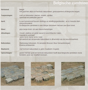 Belgian Gres De Mouzaive Sandstone, Cobble Stone