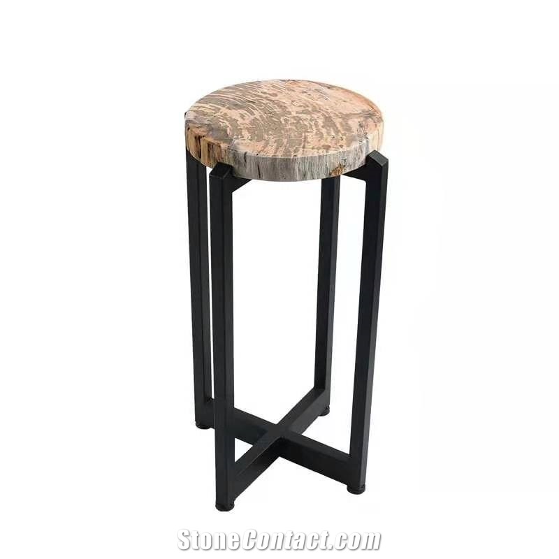 Natural Petrified Wood Stone Table Tops