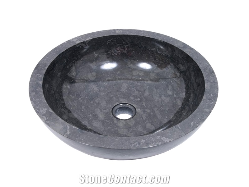Sink Bowl Full Polish - Black Marble