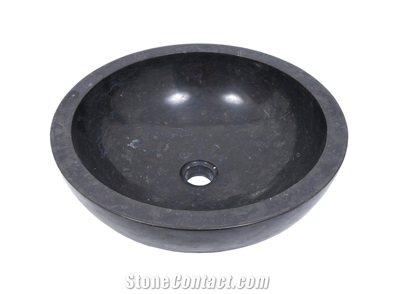 Sink Bowl Full Polish - Black Marble