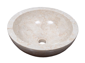 Sink Bowl Full Polish - Cream Marble