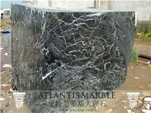 Turkish Marble Cut Size Slab Export Black Spider