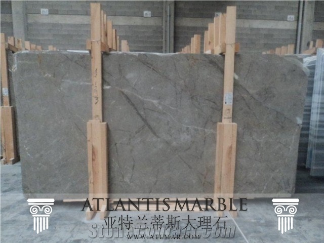 Turkish Marble Cut to Size Slab Export Cloudy Grey