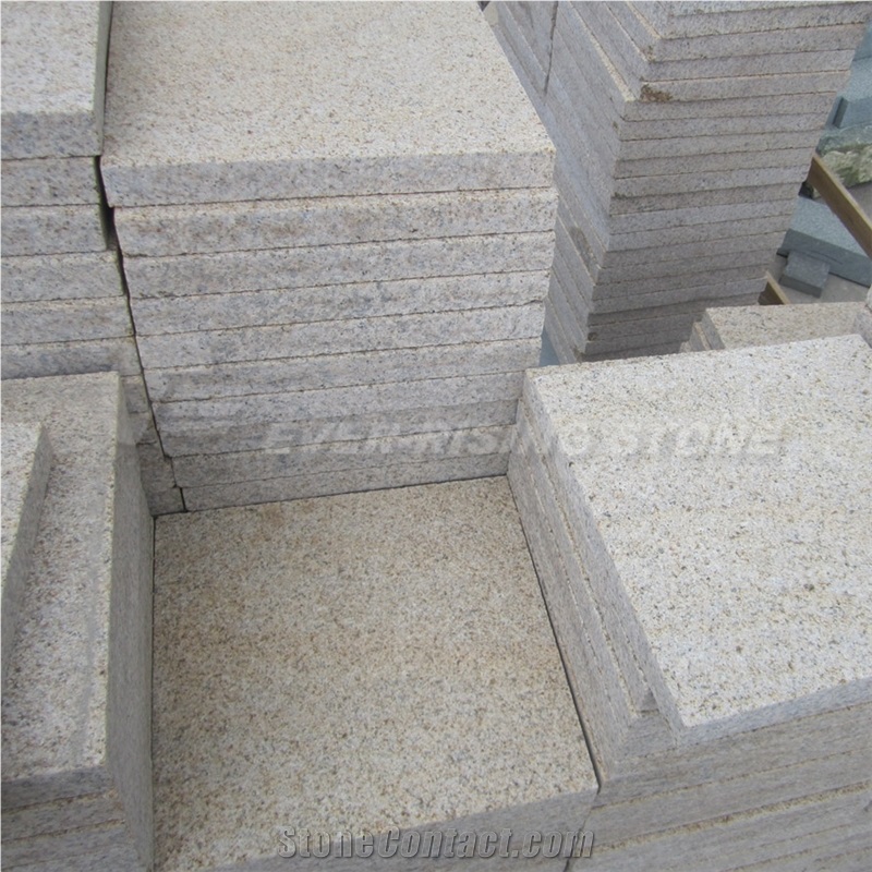 China Beige Granite Tile Pavers Hammered Floor