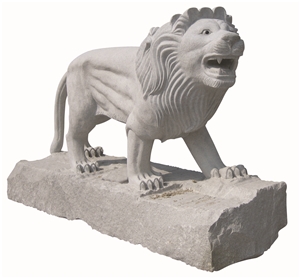 China Grey Granite Lion Carving and Statue
