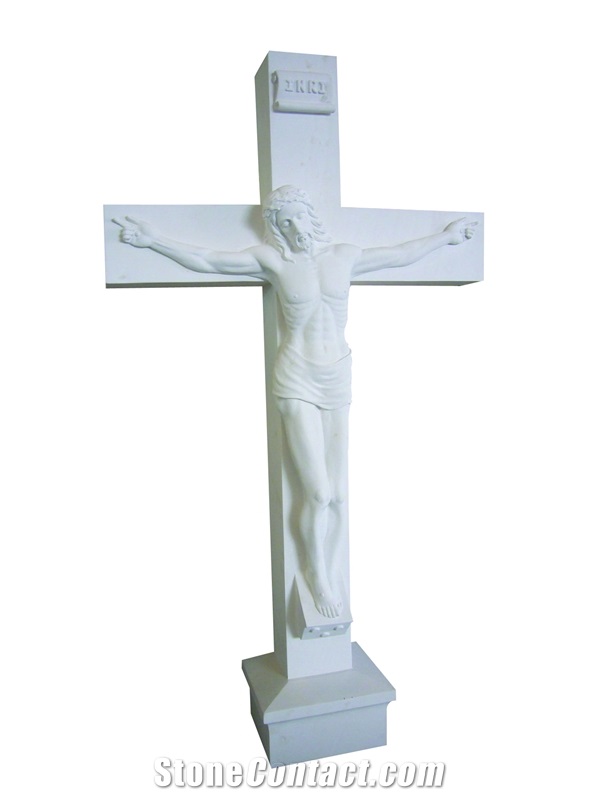 China Marble and Granite Crucifix Statue, Religious Carvings