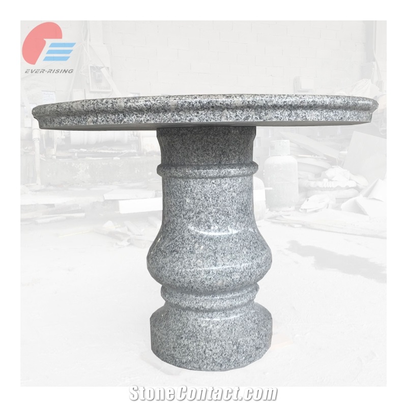 Granite Round Table with Curved Chair Sets