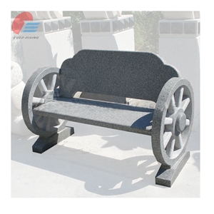 Grey Garden Bench with Wheels for Landscape