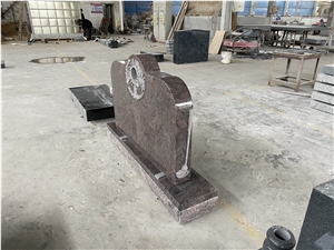 Paradiso Granite Custom Monument with Carving
