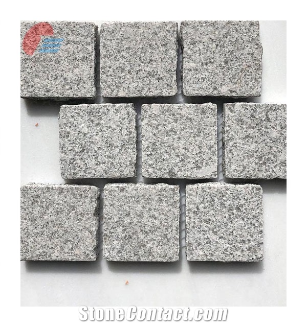 Sesame White Granite Bush-Hammered Curbstones