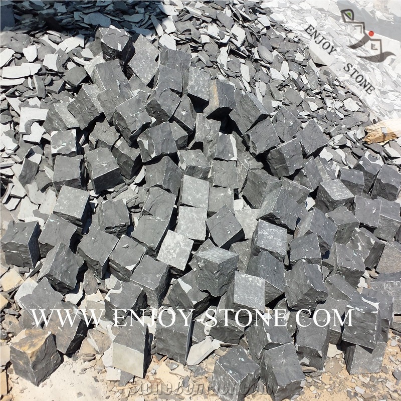 Natural Split Zhangpu Black Basalt Cobblestone
