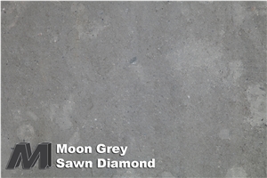 Moon Grey Limestone Sawn-Diamond Tiles & Slabs