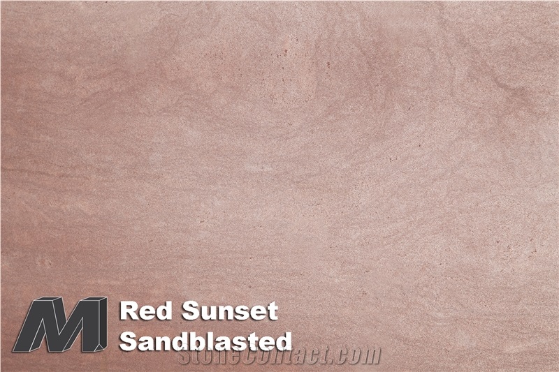 Red Sunset Sandblasted Tiles & Slabs