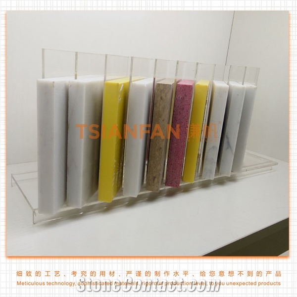 Clear Acrylic Table Stand for Quartz Stone Show