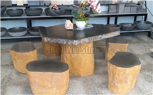 Natural Basalt Stone for Table & Chair