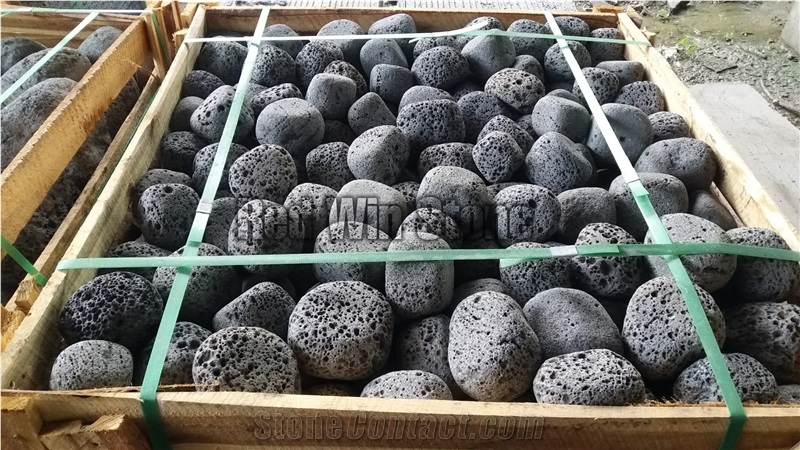 Vietnam Lava Stone Black Basalt Pebbles