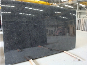 Angola Black Granite Slabs Tiles for Floor Wall