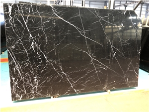 Black Nero Marquina Oriental Marble Slabs For Wall Tiles