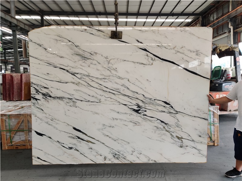 Blanc White Marble Bookmatch Slabs for Wall