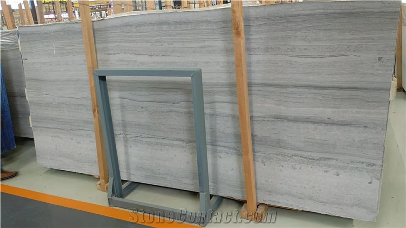 China Blue Wood Vein Marble Slab for Wall Decor