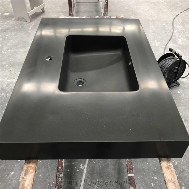 China Quality Match Approved Mr Black Vanity Tops