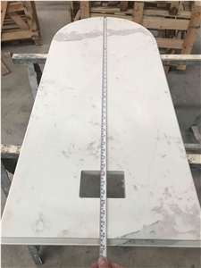 China White Calacatta Marble Interior Desk Tops