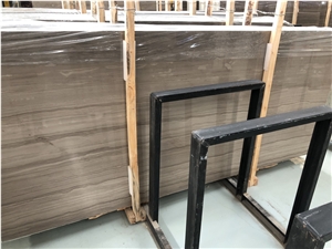Chinese Athens Wood Grey Marble Slab for Flooring