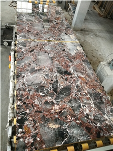 Chocolate Brown Marble Bookmatch Slab Wall Floor