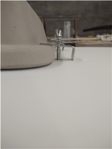 Custom White Quartz Stone Bathroom Vanity Tops