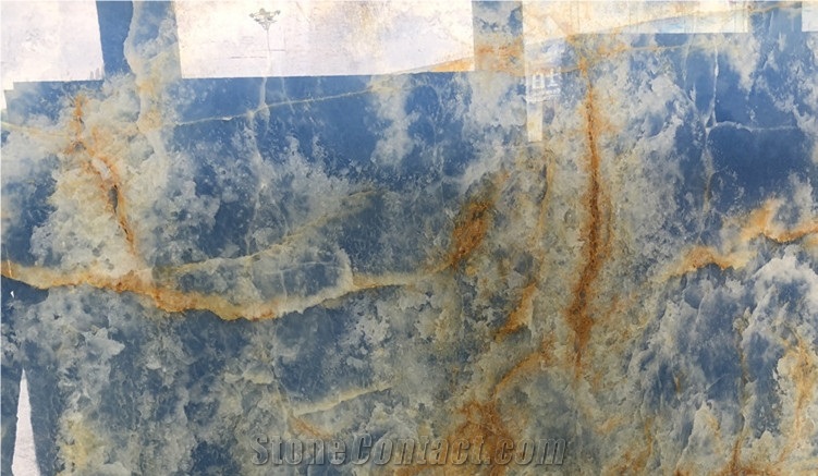 Luxury Blue Onyx Slabs for Interior Wall Covering