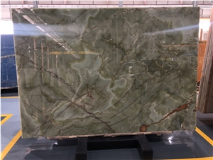 Onyx Green Slabs Tiles for Interior Wall Cladding