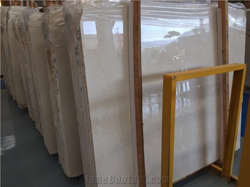 Spain Crema Marfil Marble Tile Slabs for Flooring