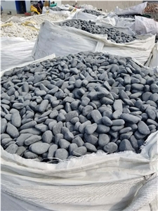 Black Polished Natural Pebble ,Garden Stone