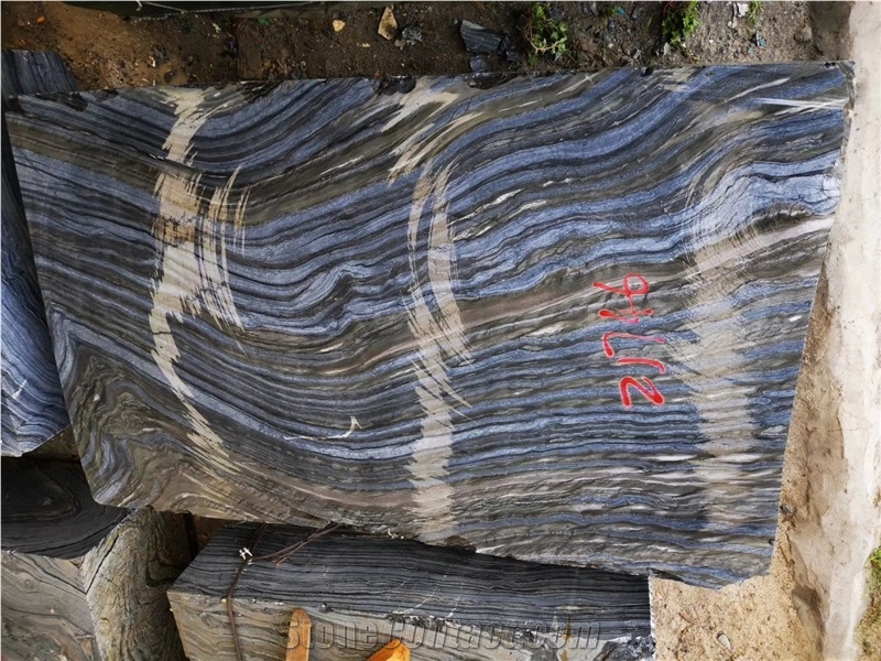 China Antique Wood Marble Slab