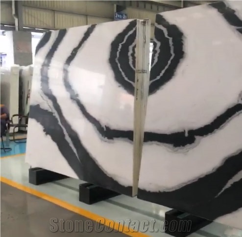 China Panda White Marble Stairs Polished Step Tile