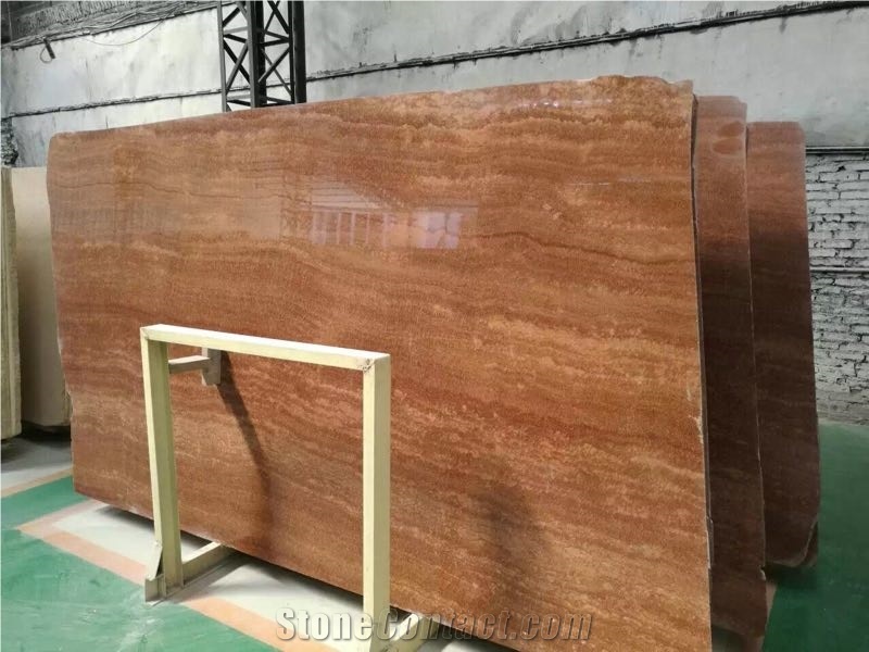 Chinese Wood Vein Yellow Marble Polished Wall Tile