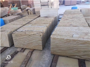Chinese Yellow Sandstone Landscape Veins Pavings