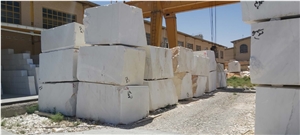 Golden White Marble Rough Blocks Iran White Marble